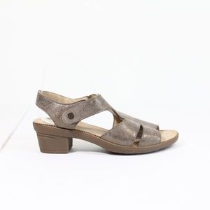 Hartjes Sandals NEW Women Leather Comfort Shoe Block Heel Eu 38